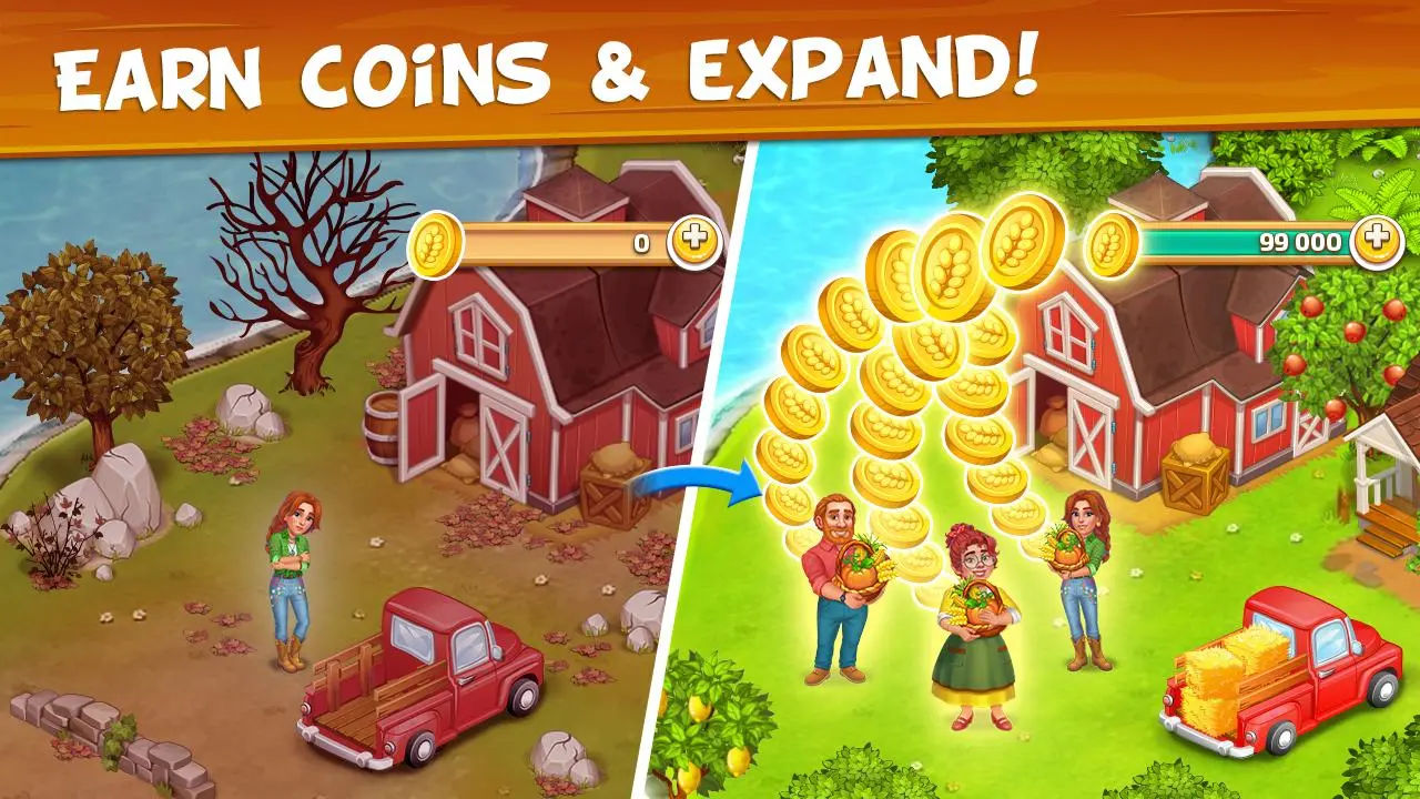 Farm Town Village Build Story Mod APK (Unlimited Money) 3