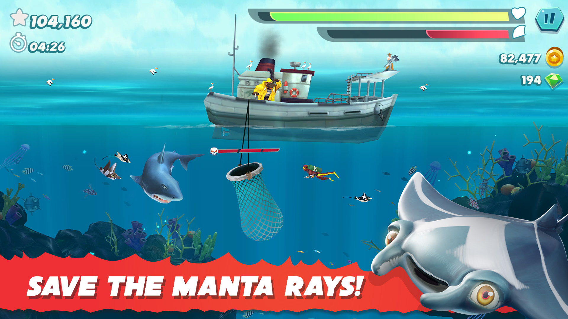 Hungry Shark Evolution Mod APK (Unlimited Coins/Gems) 2